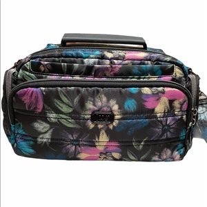 SOLD Lug Trolley Crossbody Bloom Black EUC